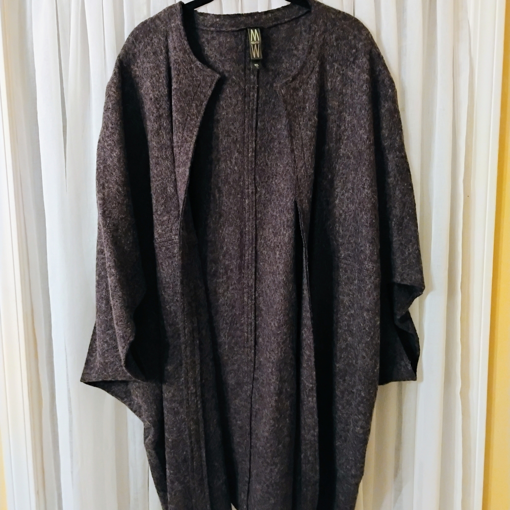 MarlaWynne Charcoal Bouclet Cocoon Jacket M/L